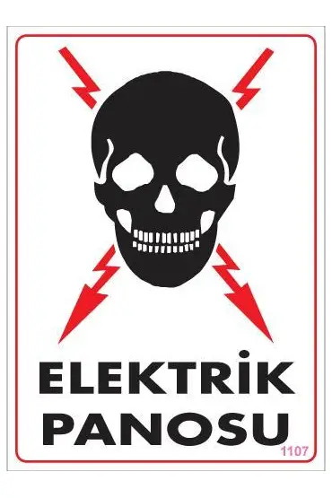  202 Elektrik Panosu Uyarı Levhası 25x35 KOD:1107