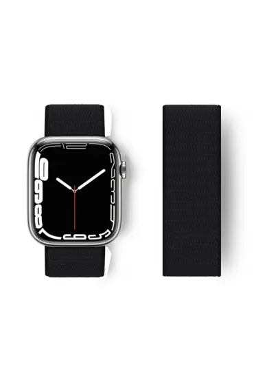  942 Apple Watch Ultra 49mm Hasırlı Cırtcırtlı Kordon - Ürün Rengi : Mavi-Turkuaz