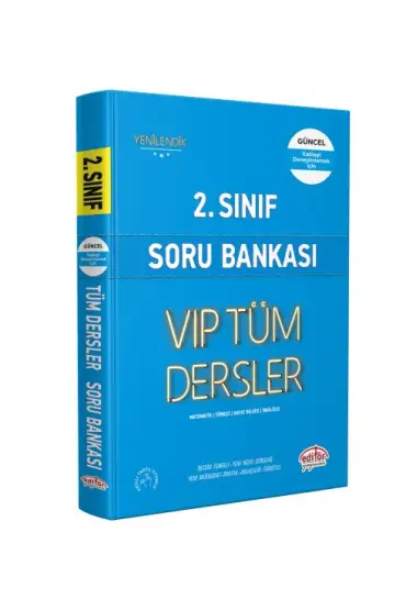 Editör 2. Sınıf VIP Tüm Dersler Soru Bankası Mavi Kitap