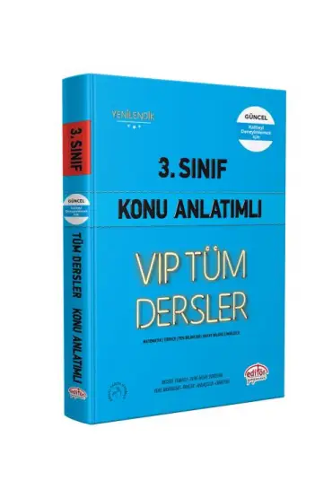 Editör 3. Sınıf VIP Tüm Dersler Konu Anlatımlı Mavi Kitap