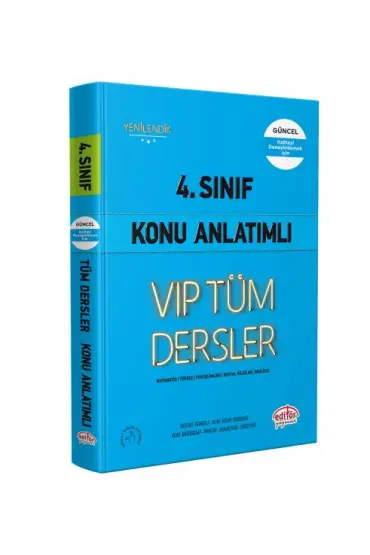 Editör 4. Sınıf VIP Tüm Dersler Konu Anlatımlı Mavi Kitap