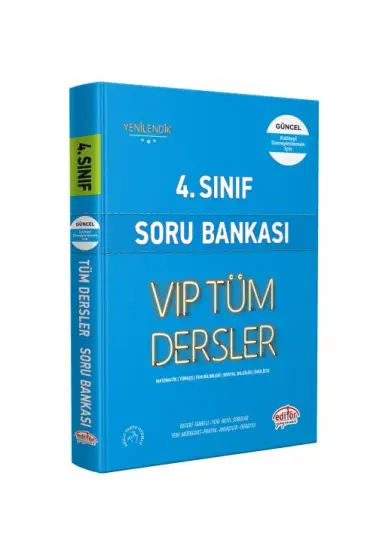 Editör 4. Sınıf VIP Tüm Dersler Soru Bankası Mavi Kitap