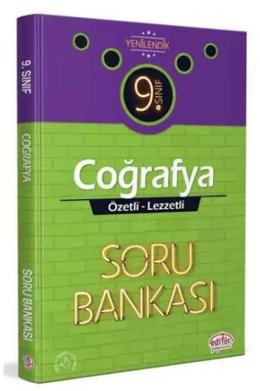 Editör 9. Sınıf Coğrafya Özel Lezzetli Soru Bankası (YENİ)