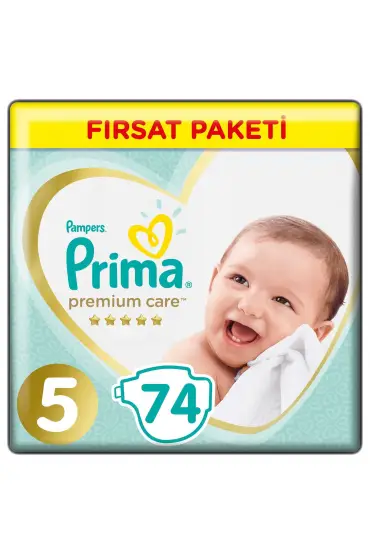  193  Premium Care Bebek Bezi Fırsat Paketi 5 Beden 74 Adet