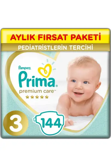  193  Premium Care Aylık Fırsat Paketi 3 Beden 144 Adet