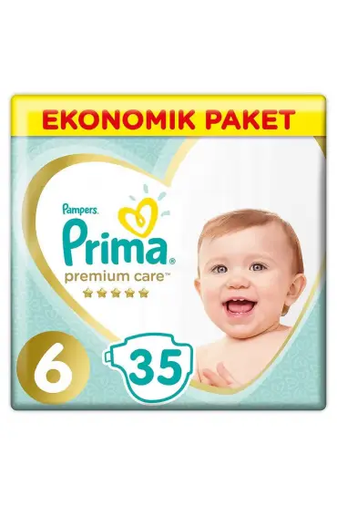  193  Premium Care Bebek Bezi Ekonomik Paket 6 Beden 35 Adet