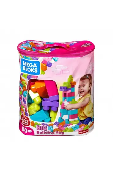  193 CYP72 MEGA BLOKS® 80 parçalı Blok Torbaları - 2 asorti - Mavi - Pembe +1 yaş