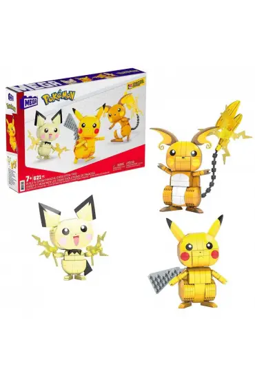  193 GYH06 MEGA™ Pokémon™ Pikachu Dönüşüm 3lüsü 621 parça +7 yaş