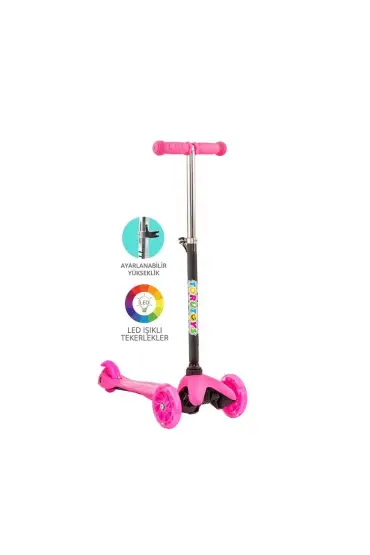  193 Torutoys Twist Işıklı Scooter Pembe