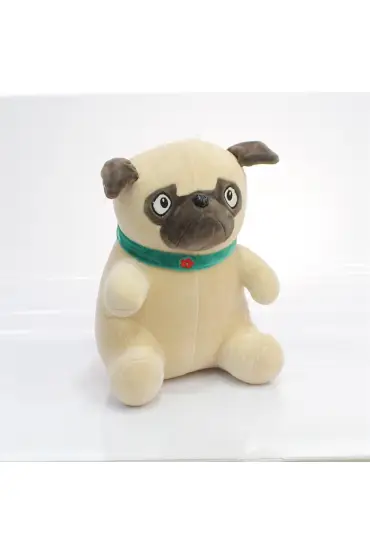  193 Oturan Pug Peluş Köpek 30Cm