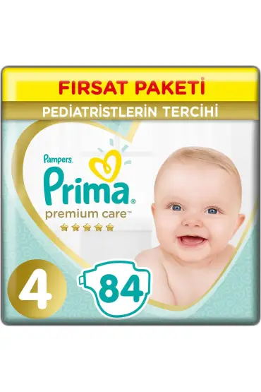  193  Premium Care Bebek Bezi Fırsat Paketi 4 Beden 84 Adet