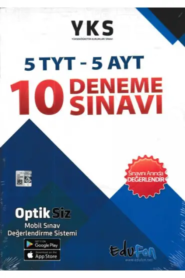 Edufon YKS 10 Deneme Sınavı (5 TYT - 5 AYT)