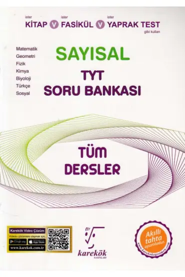 Karekök TYT Tüm Dersler Sayısal Soru Bankası (Yeni)