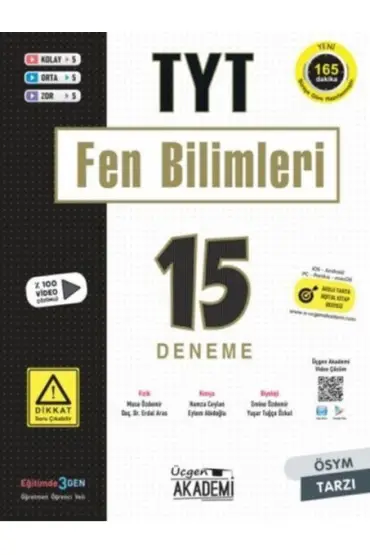 Üçgen Akademi TYT Fen Bilimleri 15 li Deneme Sınavı