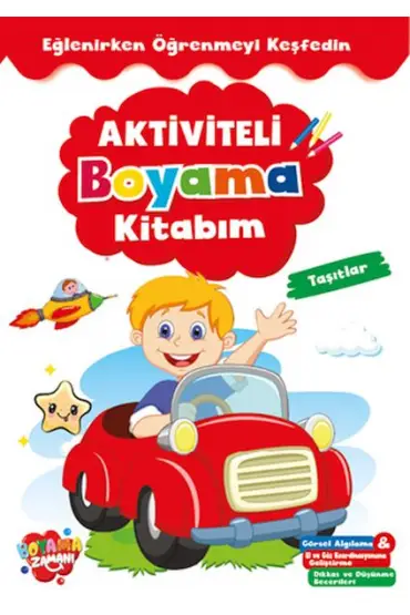 Aktiviteli Boyama Kitabı Taşıtlar