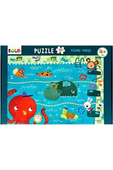 Yer Puzzle-40 Parça Puzzle - Yüzme Yarışı