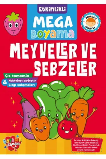 Etkinlikli Mega Boyama - Meyveler ve Sebzeler