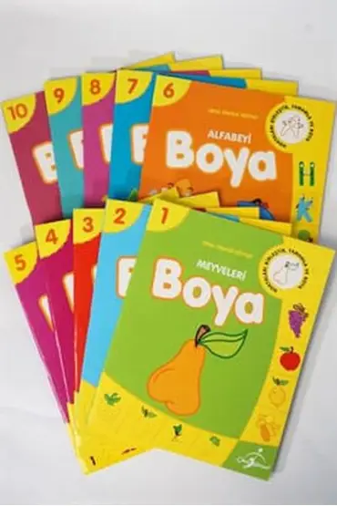 Okul Öncesi Boyamalı Alıştırma 10 Kitap 320 Sayfa