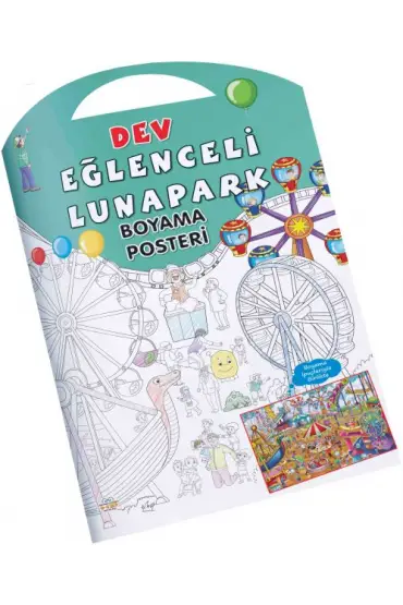 Eğlenceli Lunapark Dev Boyama Posteri