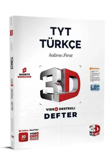 3D Yayınları TYT Türkçe Video Destekli Defter