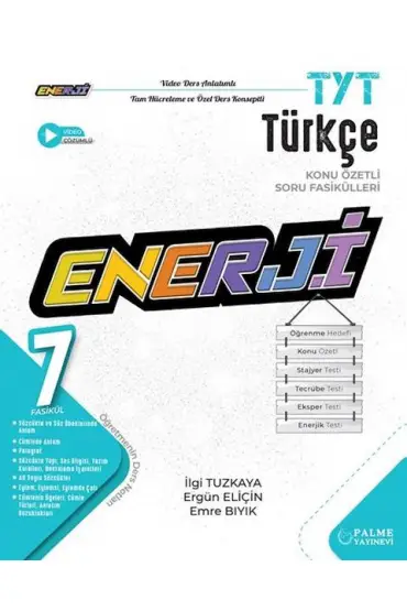 Palme Tyt Enerji Türkçe Konu Özetli Soru Fasikülleri (7 Fasikül)