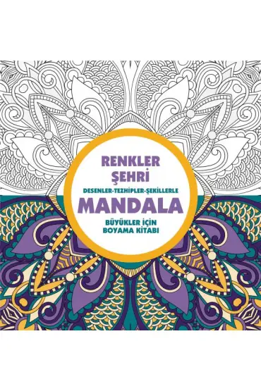 Renkler Şehri - Mandala (Büyükler İçin Boyama)