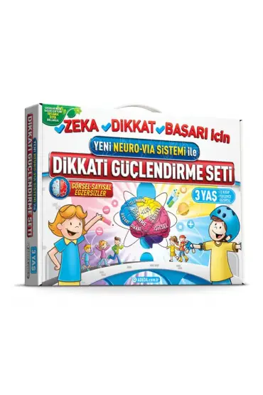 Yeni Neuro Via Sistemi İle Dikkati Güçlendirme Seti 3 Yaş (3 Kitap)