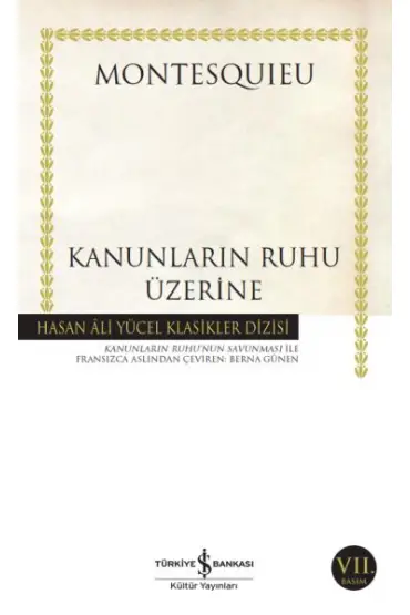 Kanunların Ruhu Üzerine - Hasan Ali Yücel Klasikleri