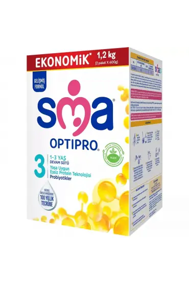  193 SMA Optipro Probiyotik 3 Bebek Devam Sütü 1-3 Yaş 1200gr