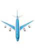  505 Çek Bırak Işıklı Sesli Yolcu Uçağı 18 Cm - SY8022 - Mavi