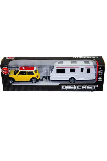  193 XFD1003 Kutulu Karavan Çeken Die-Cast Çek Bırak Mini Araba- Vardem Araba