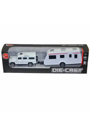  193 XFD1001 Kutulu Karavan Çeken Die-Cast Çek Bırak Jeep - Vardem Oyuncak