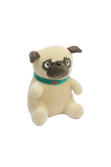  193 Oturan Pug Peluş Köpek 30Cm