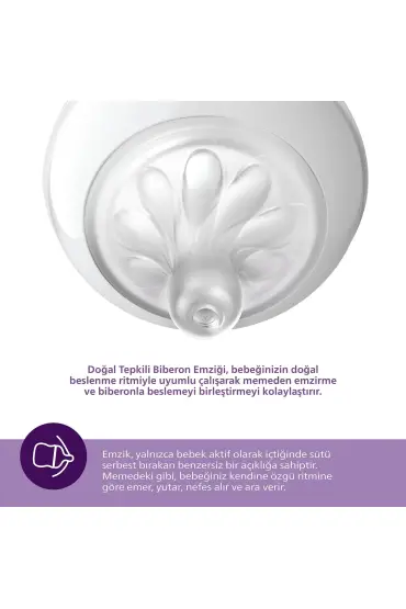  193  Avent Doğal Tepkili Natural Response 2li Biberon Emziği 1No 0+ Ay