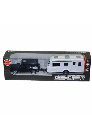  193 XFD1001 Kutulu Karavan Çeken Die-Cast Çek Bırak Jeep - Vardem Oyuncak