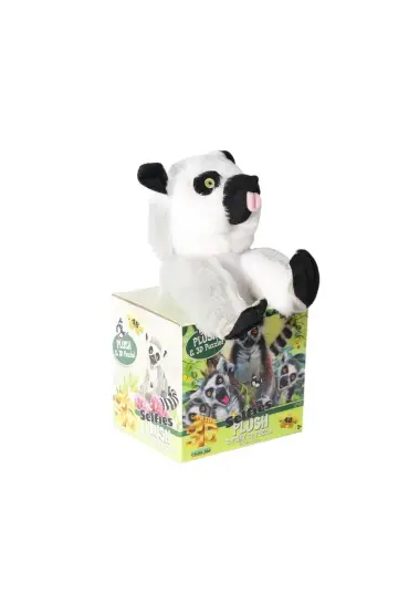  193 PRM 15801 Prime 3D Lemur Peluş ve Selfie 48 Parça Puzzle -Necotoys