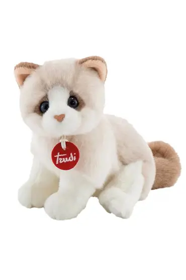  193 Trudi Kitty Peluş Beyaz Bej Kedi 20 cm