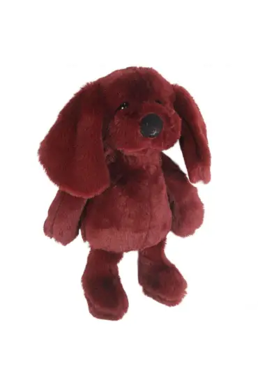  193 Uyku Arkadaşı Köpek Peluş Bordo 34 cm