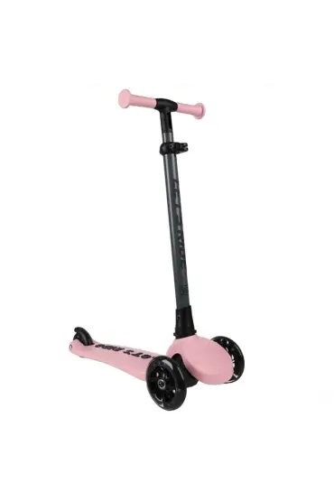  193 Let's Ride Two Işıklı Katlanabilir 3 Tekerlekli Scooter Pembe