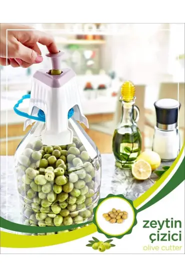  192 Kolay Zeytin Dilme Çizme Aparatı Pratik Kolay Zeytin Çizici Alet (4172)