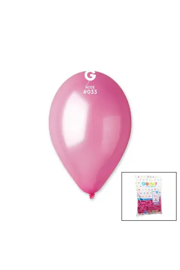  192 Gm-110-33 Metalik - Pembe Balon 11&apos&apos - 28cm - 100 Parça (4172)