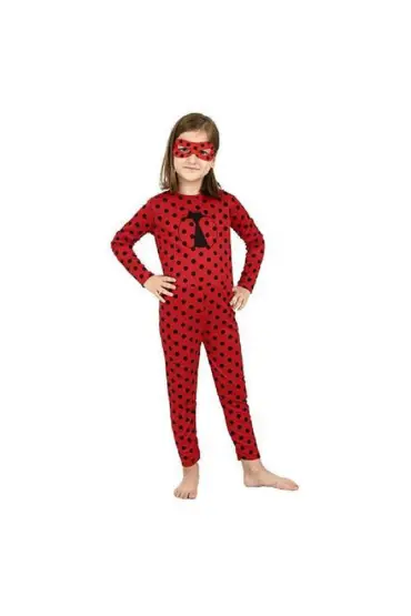 Uğur Böceği Kostümü - Mucize Uğur Böceği Lady Bug Çocuk Kostümü 5-6 Yaş