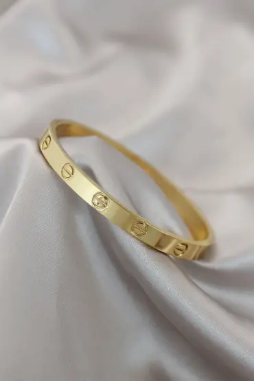 Çelik Gold Renk Cartier Bileklik - TJ-BB4117