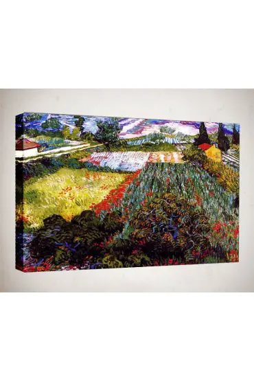 Kanvas Tablo - Van Gogh Tablolar  Field with Poppies Gallery Wrapped - VG09