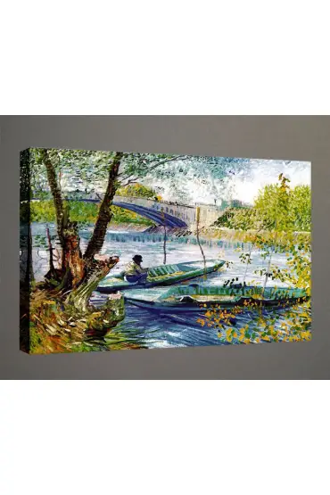 Kanvas Tablo - Van Gogh Tablolar Fishing in Spring. the Pont de Clich  - VG13