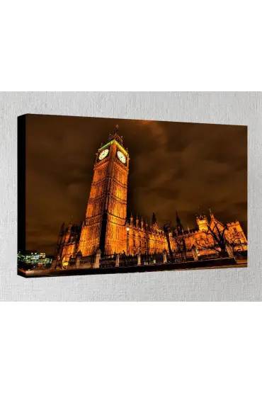 Kanvas Tablo  - Ülke Tablolar - Londra Big Ben Gece  ULK67