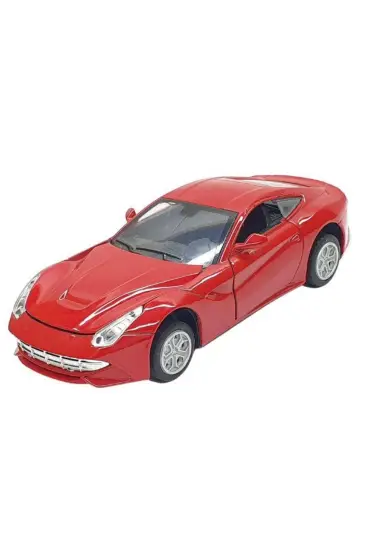  505 Ferrari - Çek Bırak Spor Araba Işıklı Sesli  - XL80138-28L Kırmızı