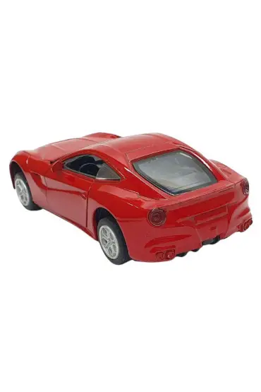  505 Ferrari - Çek Bırak Spor Araba Işıklı Sesli  - XL80138-28L Kırmızı