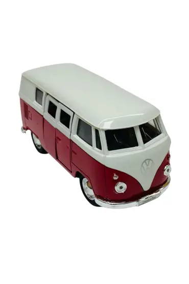  505 Çek Bırak Araba 1:32 Volkswagen T1 Bus - 49764- Kırmızı