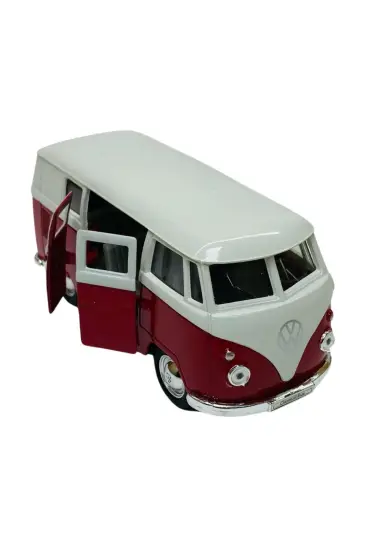  505 Çek Bırak Araba 1:32 Volkswagen T1 Bus - 49764- Kırmızı